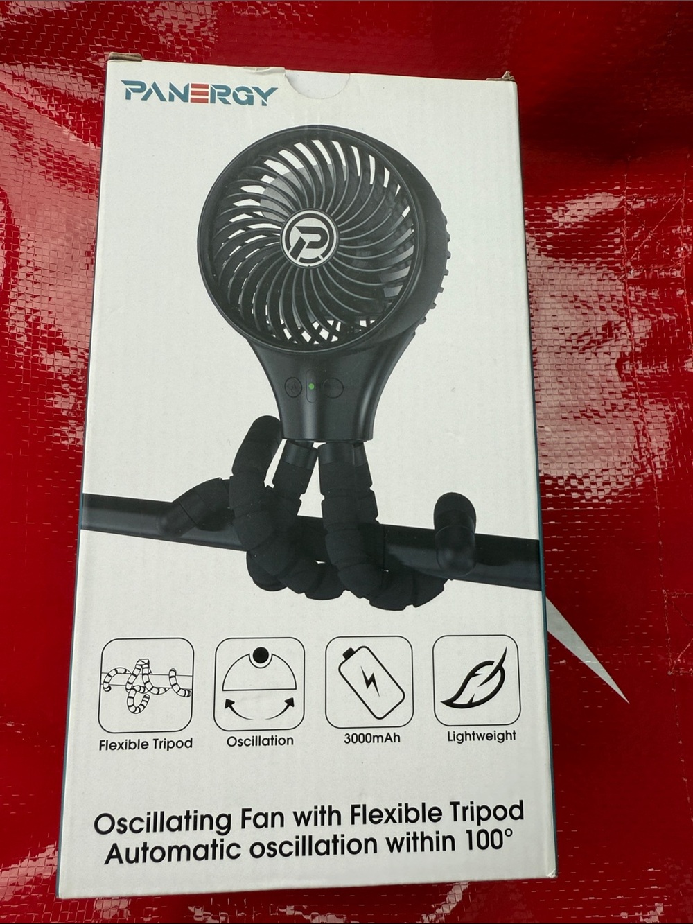 Panergy oscillating fan with flexible tripod
